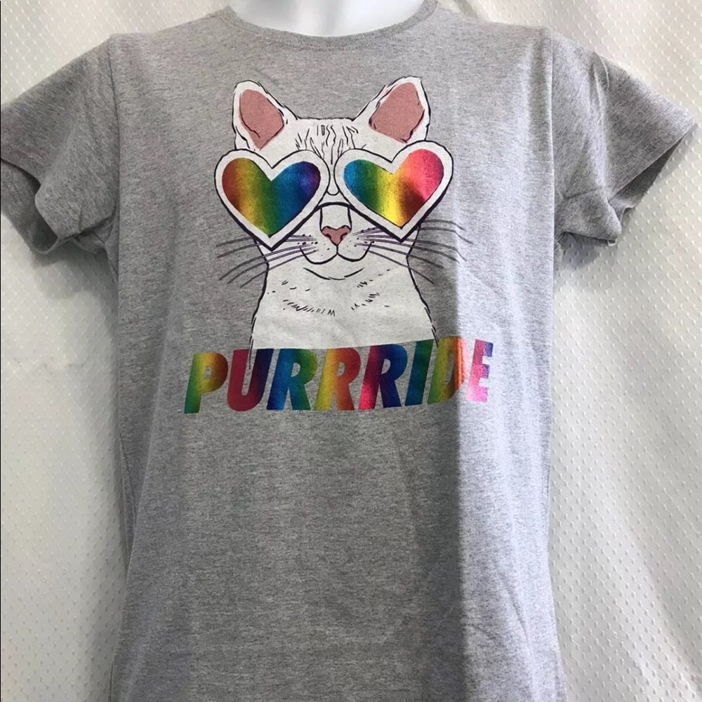 Gay Pride T -Shirt Cat Lovers